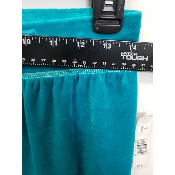 KIM ROGERS Track Suit  Pants Womens Sz S Athletic warm up green elastic velour - Picture 5 of 9